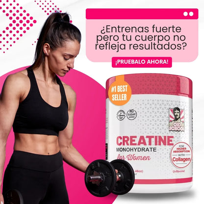 Creatina + Colágeno para Mujer | Tonifica sin Inflarte y Potencia tus Resultados